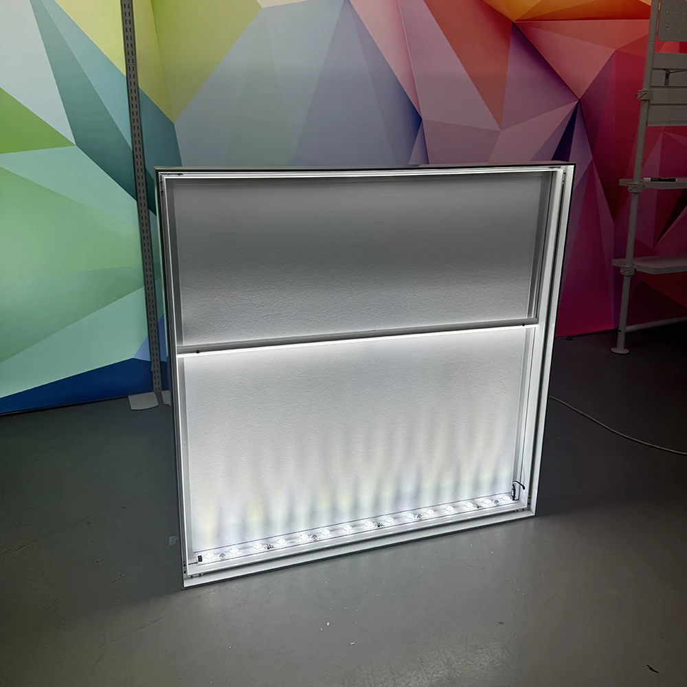 product slim snap frame aluminium profiles forbendable fabric openable slim backlit led light box case profile-4