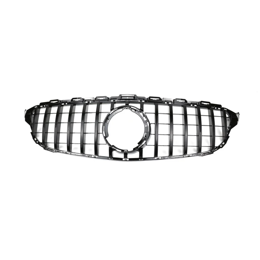 product tiypeor car black abs silver gt style grill cars mesh grille for mercedes benz c class w205 2019-3