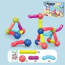 Best Seller Magnetic Blocks Sticks, Magnet Plastic Stick, Ball And Rod Magnet Toy