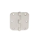 3.5" x 3.5" nickle plated residential steel door hinge