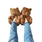 Soft Fits Hot Selling Cheap Soft Teddy Bear Slippers Comfortable Bed Room Slippers Indoor 1 Size Fits All