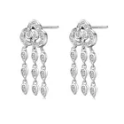 Diamond Earrings Earing Earrings Beautiful Diamond Hoop Earrings Real 18K White Gold Diamond Earing