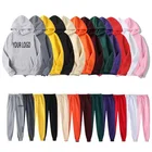 2021 Customized Logo Custom Fitness Mens Pullover Jacket Gym Pant Jogging Men Men's Hoodies Set
