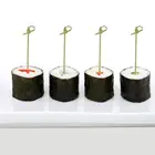 Stick Cocktail Sticks Bamboo Stick Skewer Fancy Small Knotted Bamboo Stick Cocktail Looped Skewers