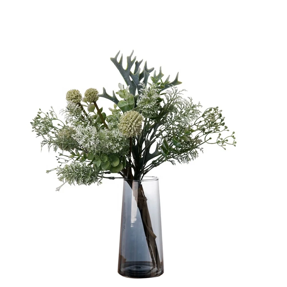 branch artificial plastic flower for wall decoration wedding home decor green plants