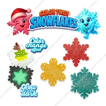 Wholesale TPR Soft Stretch Color Change Slow-Rising Elastic Decompression Mini Color Changing Snowflakes Toy