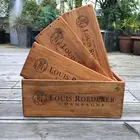 Vintage Storage Boxes And Storage Boxes Vintage Louis Roederer Champagne Wooden Handcrafted Rustic Storage Box