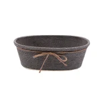 Basket Oval Paper Rope Woven Basket With Plastic Pot With Bowknot As Flower Candy Storage Baskets And Gift Basket