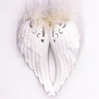 Wings New Product Wings Shape With Feather Ornaments For Christmas Decoration