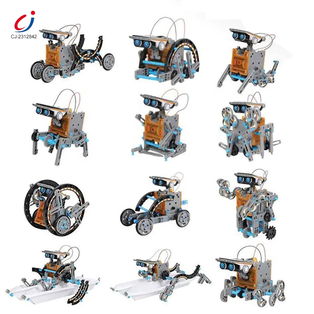Assembling education 12-in-1 stem solar robot kit toys diy building science stem solar robot kit 12 in 1 solar robot toy
