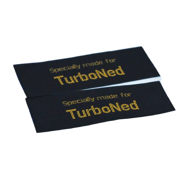 Best Quality Soft Woven Labels Custom Made With Your logo Damask Clothing Neck Woven Labels Design Shirt Tag