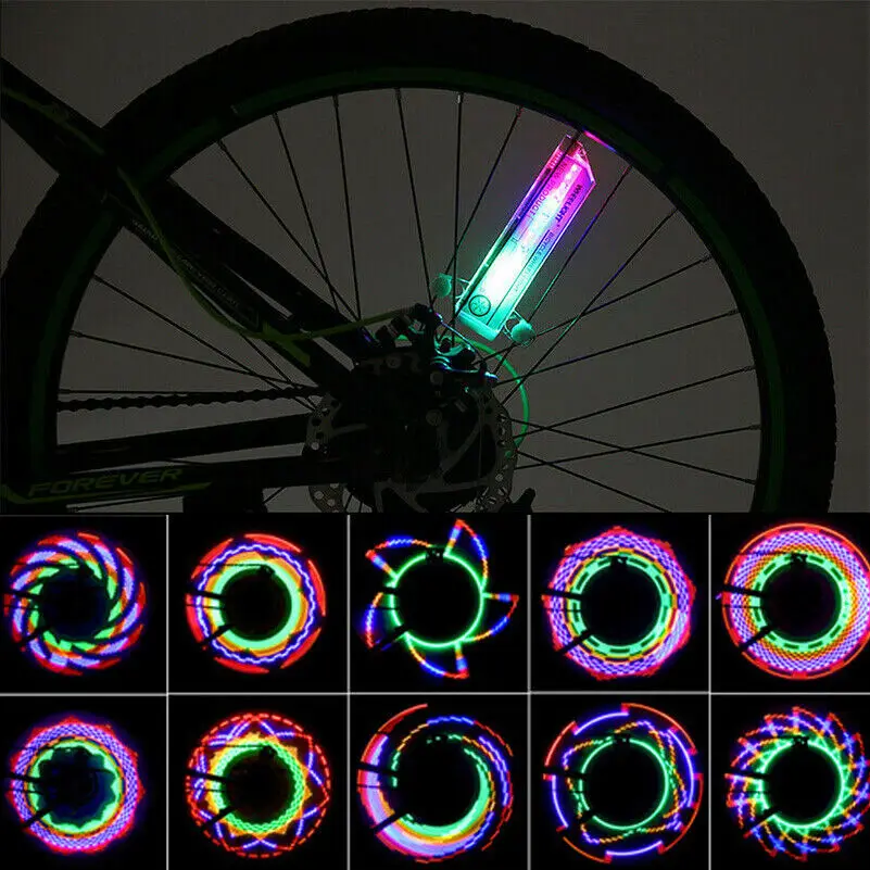 Bicycle Spoke Signal Light Wheel Lights For Bike Tire 32 Pattern LED Safety Hot