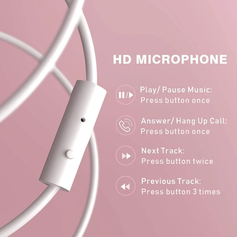 Over Ear Headphones With Microphone Wired Foldable Headsets With Deep