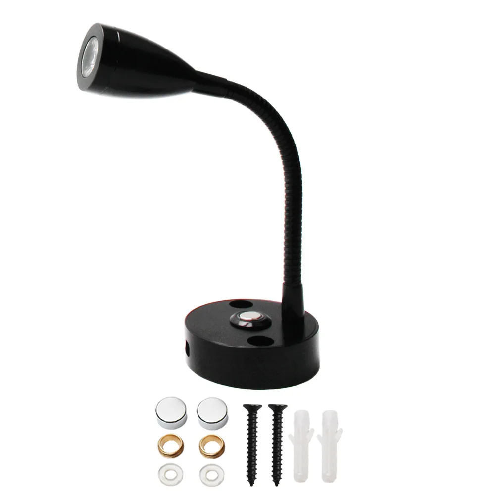 12V USB touch LED Wall spot light 3W LED RV reading light hose spotlight Yacht LED light