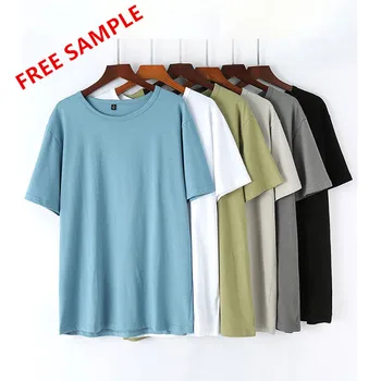 Free Sample T shirts Factory OEM Women's Plus Size Plain White Men's Oversize Custom T Shirt Printing Blank T-shirt 100% cotton