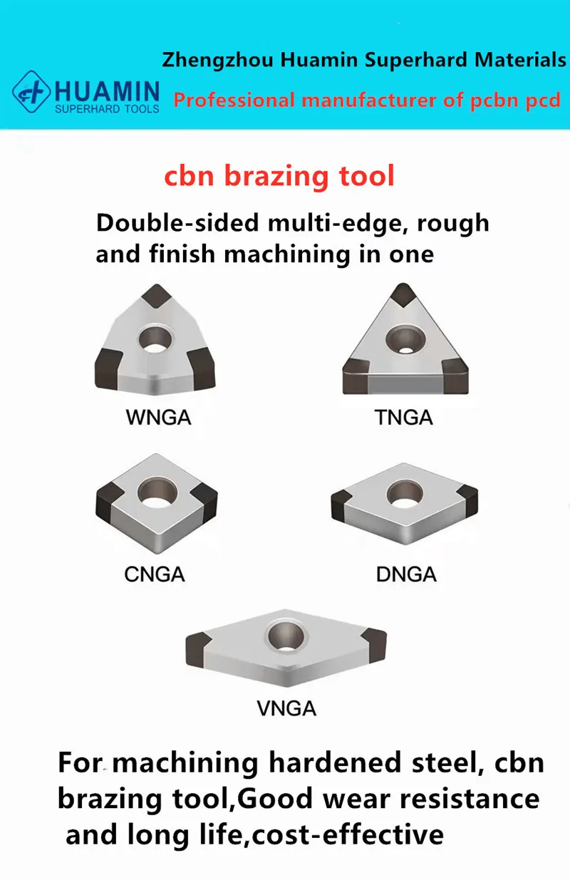 pcbn Brazing inserts TPGN160308 PCD insert TPGN160308 The workpiece material : Hardened steel alumin(图5)