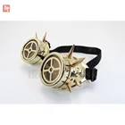 Hot Sellers Classic Steampunk Goggles With Spikes And Clear Lenses For Party Feastival Events Halloween Custom Balls