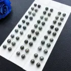 Black Pearls 10-11mm Round Shape Natural Color DIY Black Tahiti Pearls Seawater Bright Light Loose Pearls