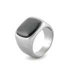 Stone Ring Jewelry Stone Personality Big Tiger Eye Stone Ring For Men Stainless Steel Gold Ring Men Jewelry