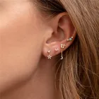 Stud Earrings SP Colorful High Quality Zircon Cute Kawaii Beautiful Stud Earrings For Girl's Jewelry