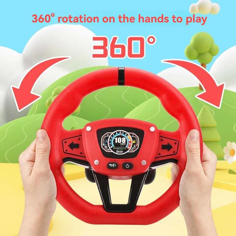 Montessori Simulated Steering Toy For Kids  Manufacturers Baby Sensory Toy Car Steering Wheel Light and Music