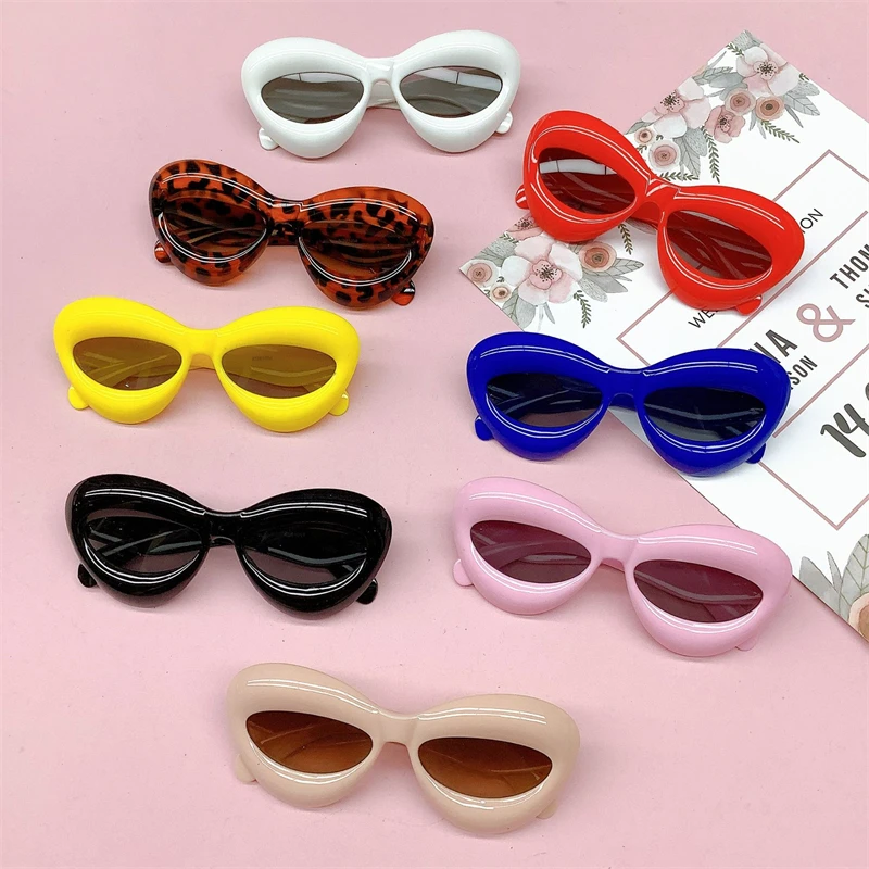 2023 latest kids hot sale personality cool sunglasses children cat eye alien shape fashion glasses baby shades sunglasses