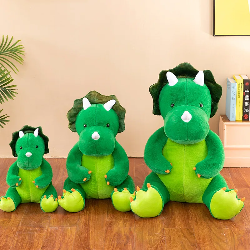 Custom Wholesale New Style 60cm Dinosaur Plush Toy Super Soft Adorable Green Dinosaur Dragon Lovely Gifts for Kid Plush Toys
