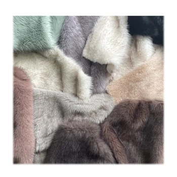 Fancy Tip-dyed long pile 40mm faux fox fur woven craft 100 polyester fake animal hair plush for coat garment