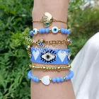 Bracelet High Quality Crystal Miyuki Evil Eyes Bracelet Set Fashion Heart Lots Miyuki Bracelet Set