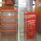 Stand Bread Bread Rack 4 Tiers Grid Mesh Stand Potato Chip Biscuits Bread Display Metal Wire Rack