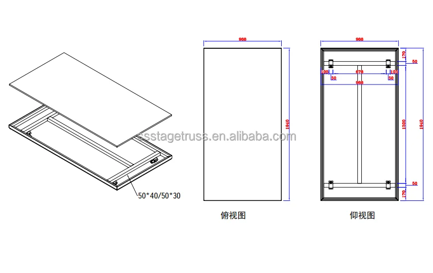 Customized Truss Stage Platform Heavy Duty and Light Weight Spigot Truss Stage View Platform Aluminum Alloy Gallery Corridor details