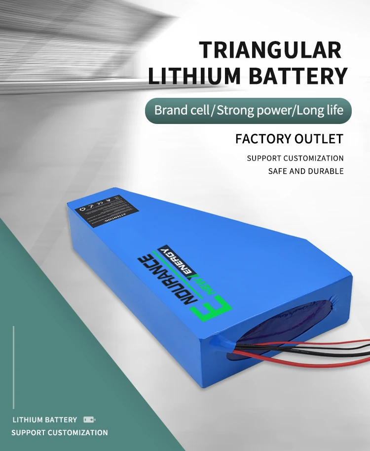 Triangle Ebike Li Ion Batteries 48v 52v 60v 72v 20ah 24ah 28ah Electric