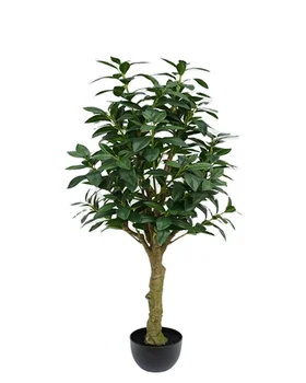Brand New Artificial Plastic Banyan Plant 135cm Simulation Real Touch Ficus Tree Bonsai With Plastic Pot For Decoration