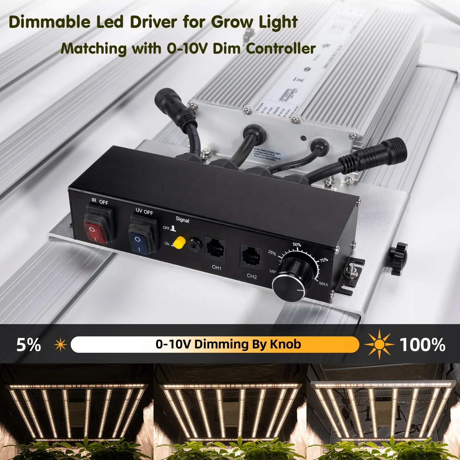 0-10v dimmable 600w grow light driver 600w led driver