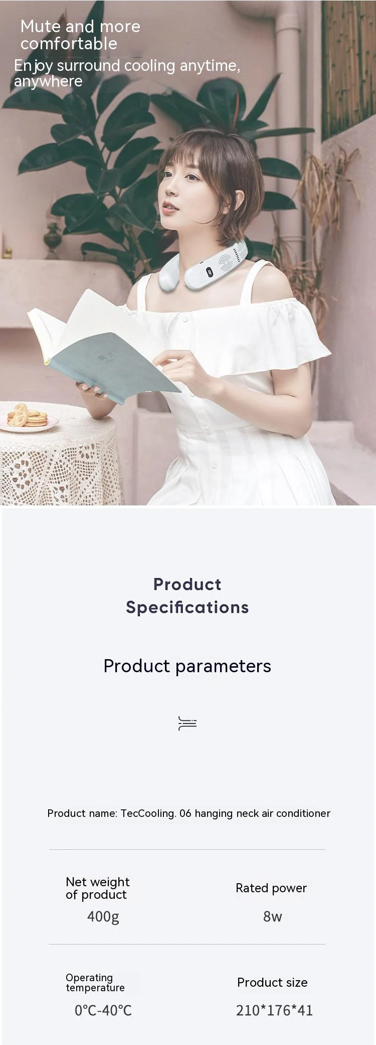 Wearable Air Conditioner, Portable, 3.7V, Battery - detail 10