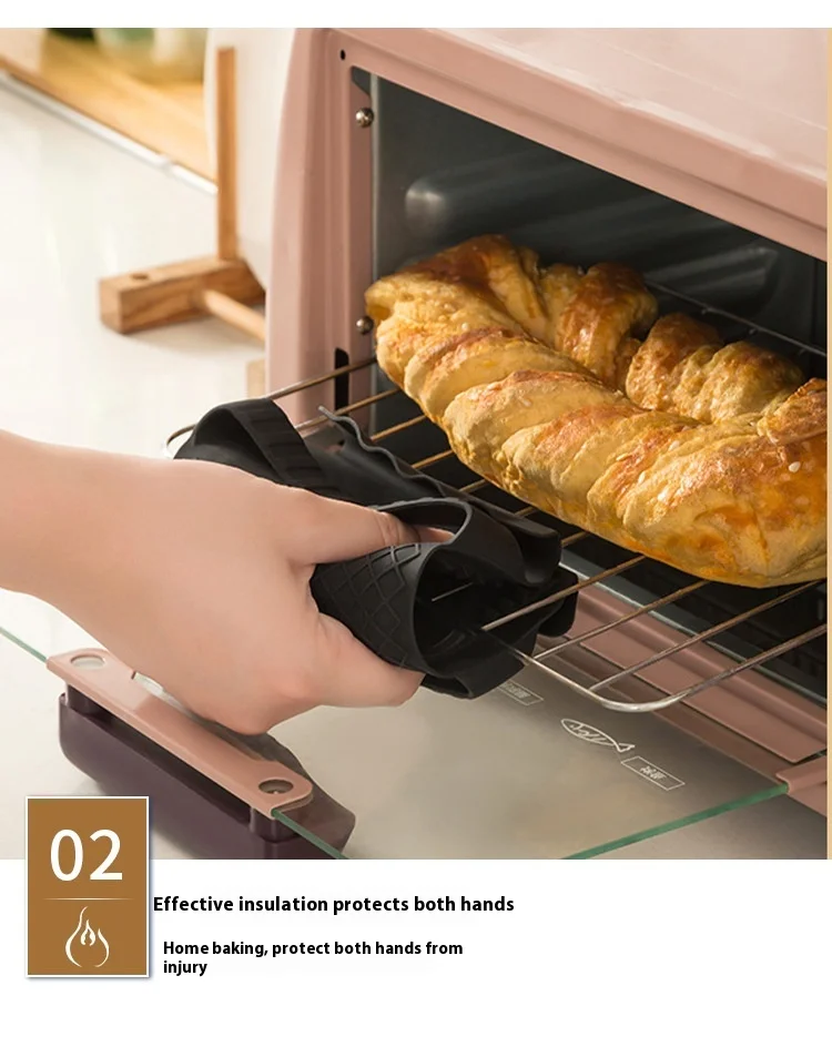 Silicone Insulation Oven Mitt Heat-resistant Clip for Barbecue Microwave Dishes Toasting Bread-Microwave Dish Mitt manufacture