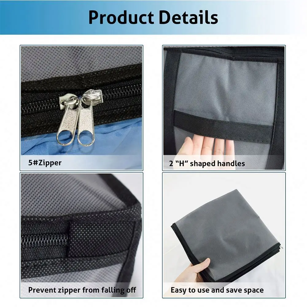 Wholesale Soft Organizers Storage Bag, Set of 2 Clothes Blanket Comforter Duvet Quilt Storage Bag Containers For Closet Shelf/