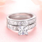 Sterling Silver Jewelry Silver Wedding Rings Hot Sale 925 Sterling Silver Jewelry Custom Wedding Rings With Zircon