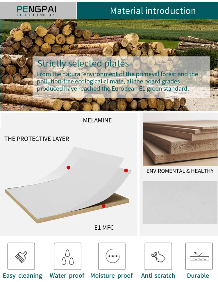 Custom large filing cabinets wood back office cabinet for manager office