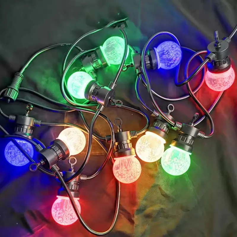 A60 patio lights led outdoor string garden christmas lights led string waterproof hanging fairy string lights