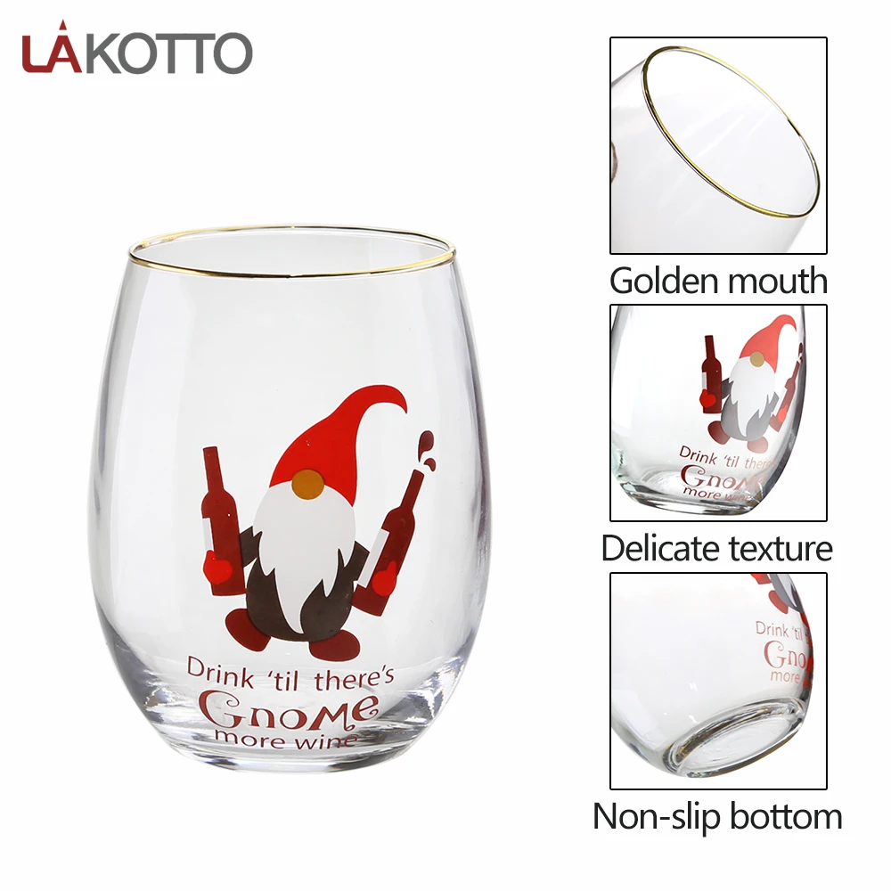 logo custom stemless wine glass personalized stemless wine glass set for wedding
