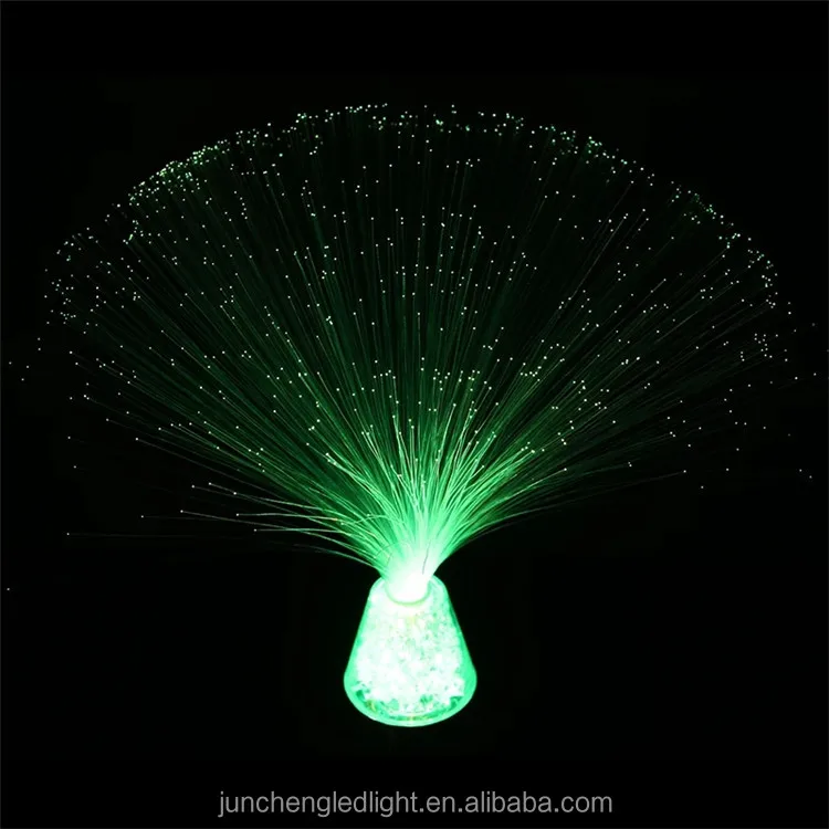 RGB color changing crystal base lamp Party full color changing ambient gift decoration ice cube diamond Fiber Optic Table Lamp