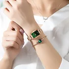 Watch WKAL2013 Hot Sale Casual Luxury Women Wrist Band Watch Stainless Steel Leather Bracelet Lady