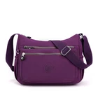 2021 Women Waterproof Nylon Crossbody Big Teeth Zip Messenger Bag Diagonal Sling Bag