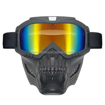 High quality stylish sports Riding Mask Skull Design Mask Dirt bike goggles are removable