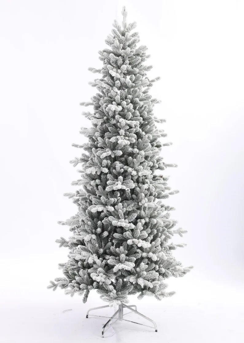 China Wholesale Pine Needle Christmas Tree Nice Natural Green & White Snow for Festival Celebration Decorations manufacture