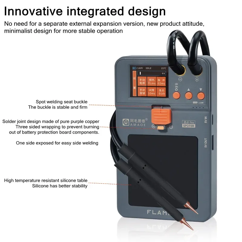 AMAOE SPOTER Pro Integrated Portable Spot Welding Machine for Mobile Phone Repair Battery Cell Nickel Sheet Welding Pen