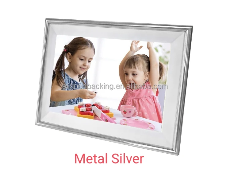 数码相框FRAMEO 10.1 "WiFi数码相框,带金属外壳和木制外壳