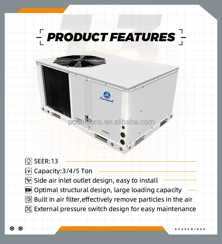 Energy-saving Rooftop Package Unit, 60Hz, HVAC - detail 4