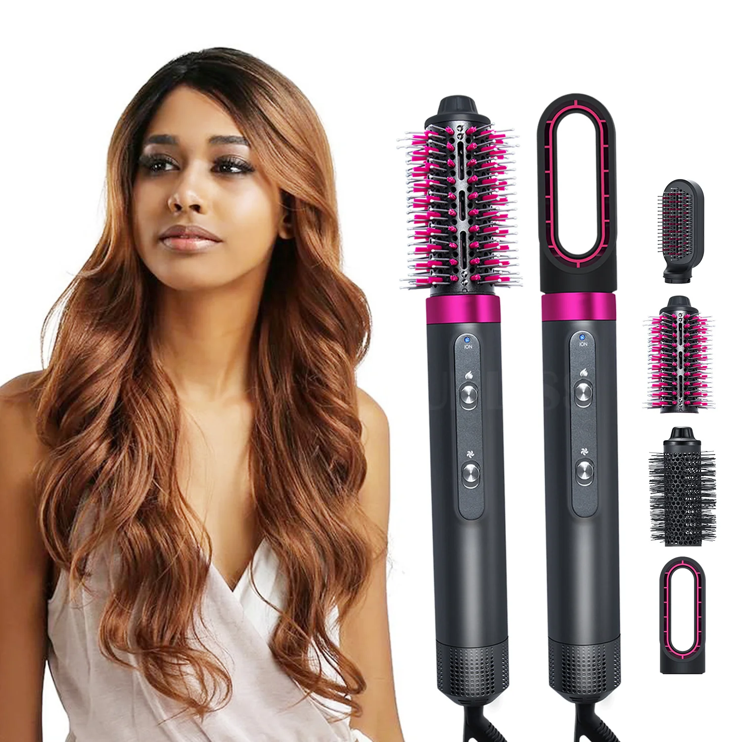 Monkemon Hair Dryer Brush Hot Air Comb And Hair Stylers Oval Straight Hair  Brush And One-Step Hair Dryer CurlingIron Brush Styling Brush Salon Roller  Comb For All Hair Types | Blower Brush,